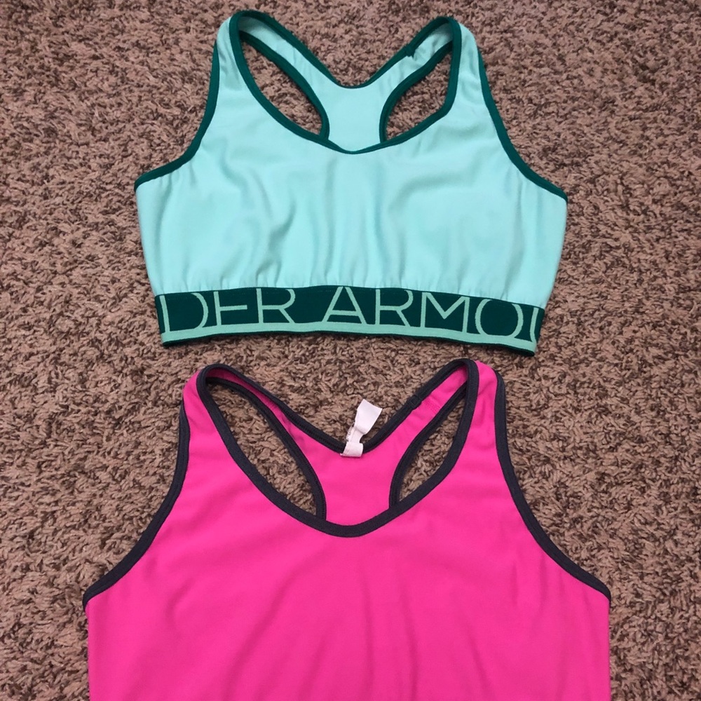 Lot of 2 ladies under armour sports bras - Picture 2 of 7